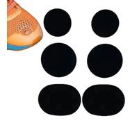 Parches de reparación de talón para zapatos, cinta de soplado Toeburst, paquete de seis tiritas de tela de malla con fuerte agarre adhesivo, nailon transpirable, Negro, Refer to description