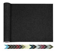 Parches de Reparación de Tela de Lino, 30x120 cm Parche de Lino Autoadhesivo, Parche adhesivo para Sofás, Asientos de coche, Sillas de oficina, Cabeceros, Cortine, Mueble - Negro