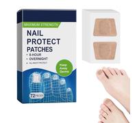 Parches de reparación de uñas, 72 piezas para uñas de los pies, calcomanías profesionales transpirables de con adhesivo , soporte para grietas y decoloración con ajuste flexible, cuidado