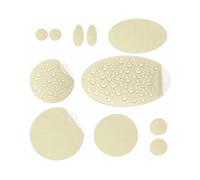 aZengear Parches de Reparación (30+ colores) para chaquetas de pluma, tiendas, zapatos y tapicería, autoadhesivos, impermeables y resistentes a desgarros (11 piezas, Beige Claro)