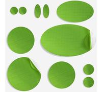 aZengear Parches de Reparación de Nylon de Autoadhesivo | Parche Impermeables para Chaqueta de Plumón, Tienda, Bolsa, Ropa, Reparar Agujeros (11 Piezas, Verde Neón)