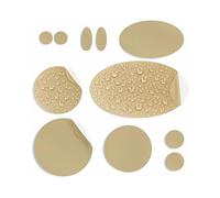 aZengear Parches de Reparación de Nylon de Autoadhesivo | Parche Impermeables para Chaqueta de Plumón, Tienda, Bolsa, Ropa, Reparar Agujeros (11 Piezas, Beige)