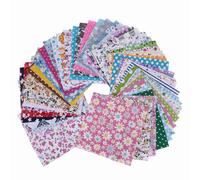 Parches de tela de algodón para patchwork DIY - 60 piezas de 10 cm x 10 cm