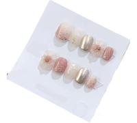 Parches de uñas postizas hechos a mano para arte de uñas largas y cortas (24223, S)