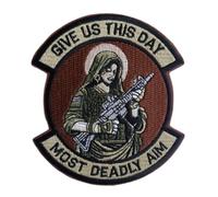 Parches de velcro, parche bordado "Give US THIS DAY", insignia militar para ropa táctica, mochila, gorra de béisbol, uniforme