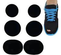 Parches de zapatos para agujeros de dedos, calcomanías flexibles de prevención de toeburst, 6 piezas de parches de microfibra de piel sintética para tenis, botas, zapatos de baile, equipaje, ropa