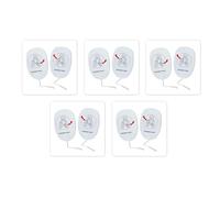 Parches Desfibrilador Entrenamiento - Paquete de 5 almohadillas de electrodo de entrenamiento AED de repuesto compatibles con XFT-120C, XFT-120C+, XFT-d0009, XFT-120GA, XFT-120N (Modo adulto)