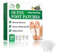 Parches Detox Pies, 40 unidades, con carbón de bambú. parche desintoxicantes para pie, aliviar el estrés y favorecer un sueño profundo. Parches desintoxicantes para piess que eliminan toxinas