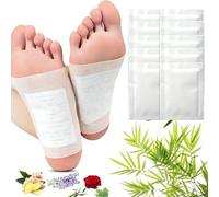 Parches Detox Pies de 20 Piezas Almohadillas para Pies 100% Naturales Parches Aliviar Transpirables Almohadillas de Limpieza Profunda para Aliviar el Estrés y Ayudar a Dormir Profundamente