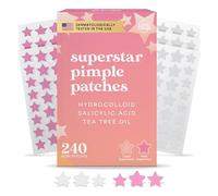 Parches Estrella para Imperfecciones LivaClean (240 CT) - Ácido Salicílico y Aceite de Árbol de Té, Parche para Granos Bonito Transparente y Rosa, Estrella para Acné, Cuidado de la Piel con Parches