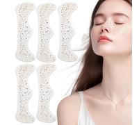 Parches faciales con purpurina, 5 parches cosméticos de purpurina para la cara, resistentes al agua, maquillaje facial flash, manchas temporales de purpurina para la cara