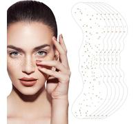 Parches Freckle con purpurina, resistentes al agua, 6 unidades, pegatinas cosméticas para mujer, para fiestas de disfraces, festivales de música, accesorios de maquillaje