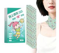 Parches Fríos 5 Piezas de Duradero Estival | Parches Refrescantes de Cuello de Verano con Dibujos Animados Para Niños, Adultos, Hogar, Oficina, Exteriores, Correr,