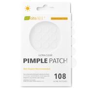 Parches Granos, Pimple Patches, Parche Hidrocoloide para Granitos-108 uds(5 tamaños: 8/10/12/14/16 mm)-Transparente, Individually Wrapped - Con Centella (CICA), Ácido Salicílico-Mínimo & Resistente