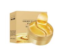 Parches hidratantes para los ojos, almohadillas rejuvenecedoras para la piel, herramienta de máscara debajo de los ojos, marrón dorado, y eficaz para viajes en casa, regalos de despedida de