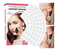Parches impermeables de soporte invisible para pendientes, parches invisibles, impermeables, soporte para lóbulos de las orejas, 100 piezas/200 unidades, evitan la flacidez y el estiramiento, cómodas