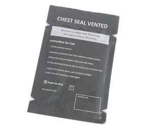 Parches médicos portátiles con ventilación en el pecho, herramienta para exteriores, emergencias, trauma, adhesivo para heridas abiertas en el pecho, adhesivo duradero