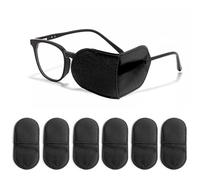 Parches oculares para gafas, 6 parches médicos para adultos y niños, parches de tela no tejida para cubrir el ojo izquierdo o derecho, fortalecer la visión y mejorar la ambliopía, ojo perezoso (negro,