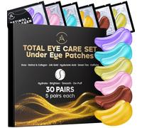Parches Ojeras y Bolsas Surtidos, 5 Fórmulas, 30 Pares | Incluye Ácido Hialurónico, Niacinamida, Colágeno, Retinol, Oro 24K y Extracto de Rosa, Encuentra tu Favorita