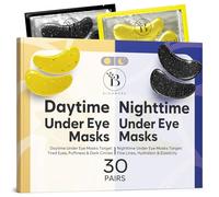 Parches Ojos Bolsas y Ojeras (30 Pares, Día y Noche), Eye Patches Con Cafeína, Colágeno y Ácido Hialurónico, Parches Ojeras y Bolsas, Mascarilla Ojos para Hidratación, Hydrogel Eye Mask