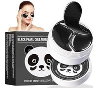 Parches Ojos Bolsas y Ojeras 60 Piezas, Perla Negra Eye Patches, Máscara de Ojos de Colágeno, Parches Contorno deOjos, Antiojeras, Anti Edad, Hinchazón