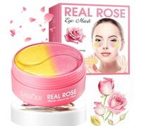 Parches Ojos Bolsas y Ojeras,60PC Extracto de Rosa Parches Antiarrugas,Colágeno Mascarilla Ojos Eye Patches, Hidrata, Nutre y Reduce las Arrugas, Parches para Antiarrugas