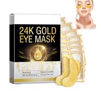 Parches ojos bolsas y ojeras eye patches 24K Gold Parches Ojos, Antiojeras Mujer, 24 Pares Parches Oculares Dorados Antiarrugas, Reducción de Ojeras y Líneas de Expresión (1)