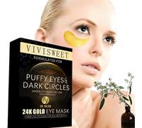 Parches Ojos Bolsas Y Ojeras, Pack de 20 Pares, Mascarilla Para Ojos De Oro 24 Quilates Parche Hidratante Para Ojos Hombre Y Mujer Con Colageno, Anti Edad Mascarilla Facial Contorno de Ojos