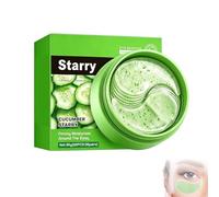 Parches Ojos para Bolsas y Ojeras, 60 Unidades de Mascarilla de Pepino Hidratante, Eye Patches Antiojeras y Antiarrugas, Contorno de Ojos Coreano para Hinchazón y Líneas de Expresión, 80g