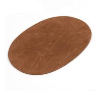 Parches ovalados de rodilla para jeans y pantalones, 10 pares de parches de gamuza sintética, parches de tela cosida con plancha para pantalones, chaquetas, arreglo tú mismo (marrón)