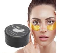Parches para debajo de los ojos, 60 parches de oro de 24 quilates para ojeras, bolsas de ojos, reducen la hinchazón, eliminación de arrugas, almohadillas de colágeno