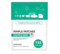 Parches para el acné para la cara, 124 parches para espinillas faciales, cuidado natural de la piel, reduce el enrojecimiento, tiras limpiadoras para adolescentes, hombres y mujeres