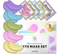 Parches para Ojeras y Bolsas, 30 Pares, Pack Mix 5 Fórmulas | Incluye Ácido Hialurónico, Niacinamida, Té Verde, Rosa, Oro 24K, Retinol y Colágeno, Descubre tu Favorita