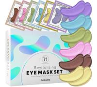 Parches para Ojeras y Bolsas, Pack Mix 6 Fórmulas, 30 Pares | Incluye Ácido Hialurónico, Té Verde, Rosa, Oro 24K, Retinol, Colágeno y Cafeína, Descubre tu Favorita