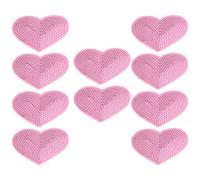 Parches para planchar, 10 piezas de algodón de primera calidad en forma de corazón rosa, parches bordados para coser, para chaquetas, pantalones vaqueros, mochilas, decoración de