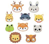 Parches para planchar para niños, parches para planchar, pegatinas de animales, bordados, parches bordados para manualidades, ropa, vaqueros, camisetas, chaquetas, mochilas, 10 unidades