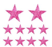 Parches Para Ropa 10 parches bordados de la serie rosa intenso, DIY, con dibujos de gato, leopardo, amor, llama, parches for planchar for ropa, coser y aplicar.(PE9787CT)