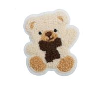 Parches para Ropa 10 pegatinas de tela bordadas con diseño oso peluche, parches toalla panda rojo, etiquetas decorativas for ropa, león rizado(Color 5)