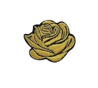 Parches para ropa 10 unidades de parches hierro bordados flores rosas pequeñas Multicolor for pegatina for ropa en camiseta, apliques a rayas, accesorios for(Yellow)