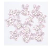 Parches Para Ropa 15Pcs Padded Rhinestone & Pearl Star Mouse Rabbit Bear Applique(Mixed)