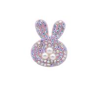 Parches Para Ropa 15Pcs Padded Rhinestone & Pearl Star Mouse Rabbit Bear Applique(Rabbit)