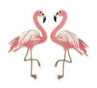 Parches Para Ropa 2 unid/set bordado parche con forma de flor rosa apliques Diy manualidades for Jeans sombrero bolsa ropa accesorios insignias(24-iron)