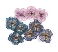 Parches Para Ropa 20 unids/lote parches de encaje flores for ropa sombrero apliques malla bordados for accesorios costura hechos a mano decoración boda 57x47mm para Sombreros(Random mixed)