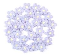 Parches Para Ropa 30 piezas de 1,5 cm mini flores coloridas, apliques bordados for coser a mano, parches decoración, accesorios bricolaje(Color16)