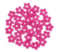Parches Para Ropa 30 piezas de 1,5 cm mini flores coloridas, apliques bordados for coser a mano, parches decoración, accesorios bricolaje(Color7)