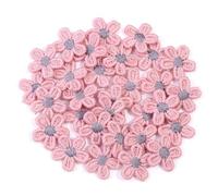 Parches Para Ropa 30 piezas de 1,5 cm mini flores coloridas, apliques bordados for coser a mano, parches decoración, accesorios bricolaje(Color8)