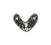 Parches Para Ropa 5Pcs Colorful Crystal Gemstone Love Cloth Sticker,handmade Bead Pieces Peach Heart(3)