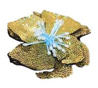 Parches Para Ropa Apliques brillantes bordados con flores de lentejuelas grandes hechos a mano, accesorios parche for coser ropa moda, 2 uds para Ropa(Dark Green Color)