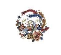 Parches para Ropa Parches grandes de Fénix for ropa, apliques for coser, parches bordados, calcomanías, insignia tela pavo real, accesorios, 2 uds para Mochilas(Style 7 S)