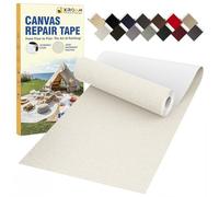 Parches Para Tela Adhesivos, 8 x 160 cm, Impermeable Parches de Reparación de Lona, Exterior Parche Adhesivo de Tela de Sofás, Tiendas de Campaña, Sillas, Louge, Canopy, Toldos Marfil